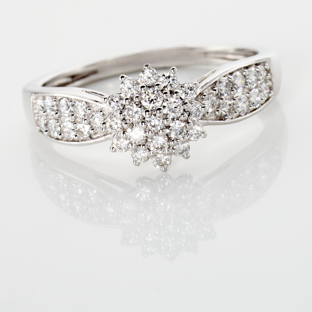 Bague Chouvia Or Blanc Diamant Synth&eacute;tique - Bagues fian&ccedil;ailles Femme | Marc Orian