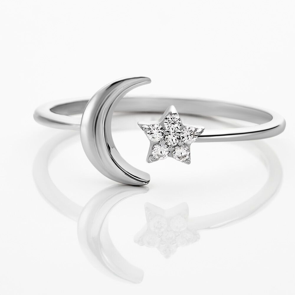 Bague Feeria Argent Blanc Oxyde De Zirconium - Bagues avec pierre Femme | Marc Orian