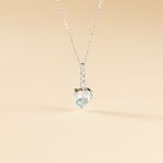 Collier Fany Or Blanc Topaze Et Oxyde De Zirconium - Colliers avec pierres Femme | Marc Orian