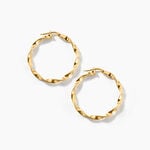 Cr&eacute;oles Falbala Argent Dor&eacute; A L'Or 750/1000 - Cr&eacute;oles Femme | Marc Orian