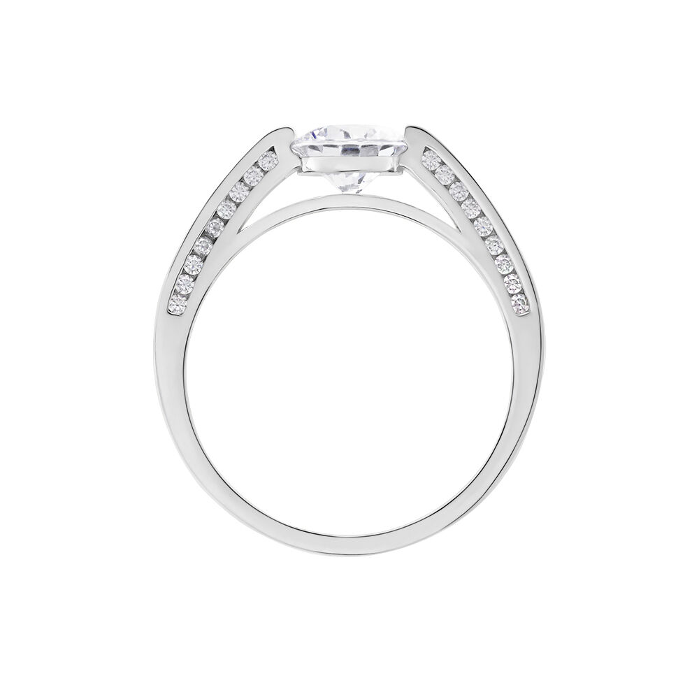 Bague Malou Argent Blanc Oxyde De Zirconium - Solitaires Femme | Marc Orian