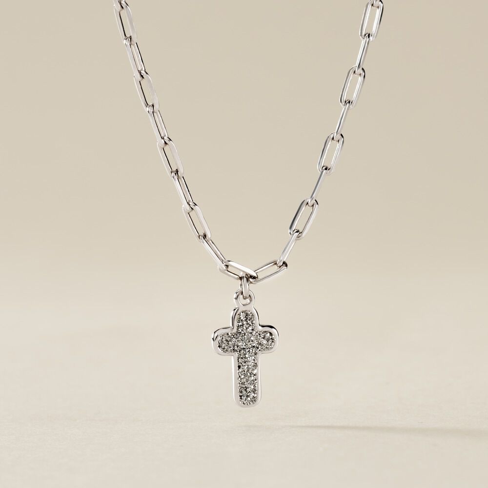 Collier Etincelante Argent Blanc - Colliers ras du cou Femme | Marc Orian