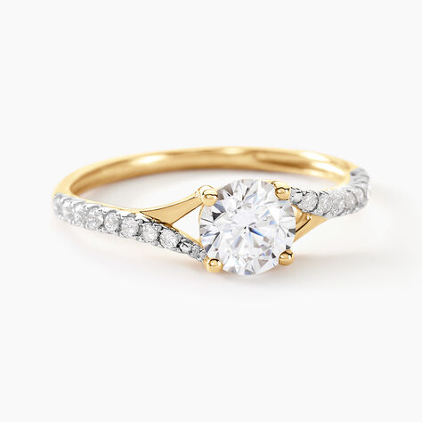Bague Evita Or Jaune Oxyde De Zirconium - Solitaires Femme | Marc Orian