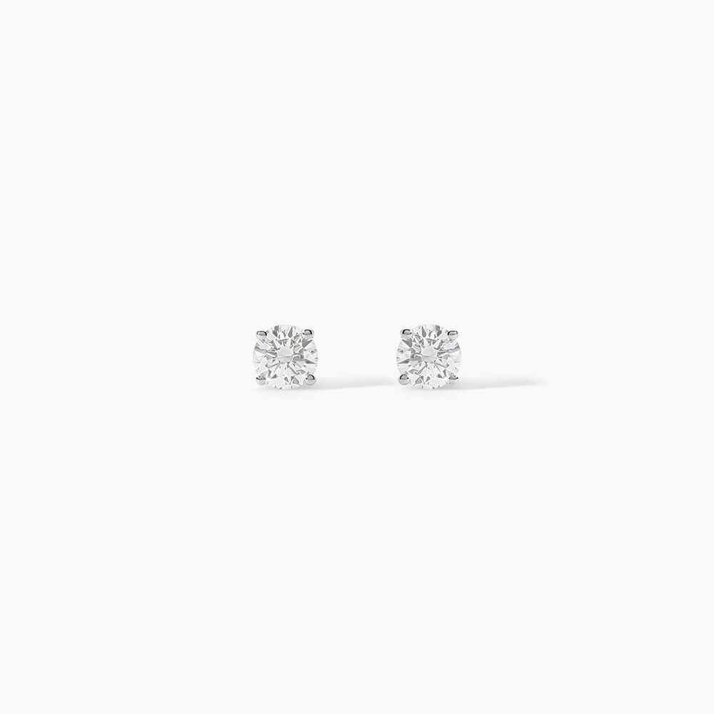 Boucles D'oreilles Puces One Or Jaune Diamants - Boucles d'oreilles mariage Femme | Marc Orian