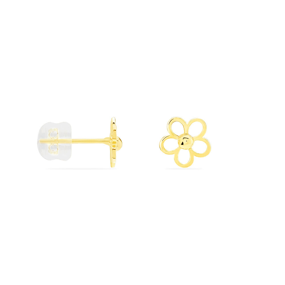 Boucles D'oreilles Puces Philine Fleur Or Jaune - Puces Famille | Marc Orian
