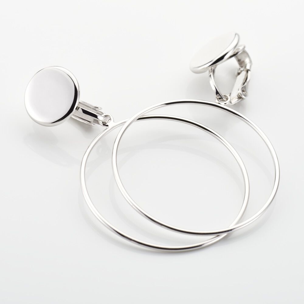 Boucles D'oreilles Pendantes Misao Argent Blanc - Cr&eacute;oles Femme | Marc Orian
