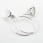 Boucles D'oreilles Pendantes Misao Argent Blanc - Cr&eacute;oles Femme | Marc Orian