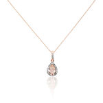Collier Alice Or Rose Morganite Et Oxyde De Zirconium - Colliers avec pierres Femme | Marc Orian