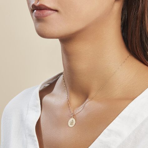 Pendentif Ange Rond Satine Or Jaune - Pendentifs Famille | Marc Orian