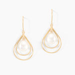 Boucles D'oreilles Pendantes Martyna Or Jaune Perle De Culture - Boucles d'oreilles mariage Femme | Marc Orian