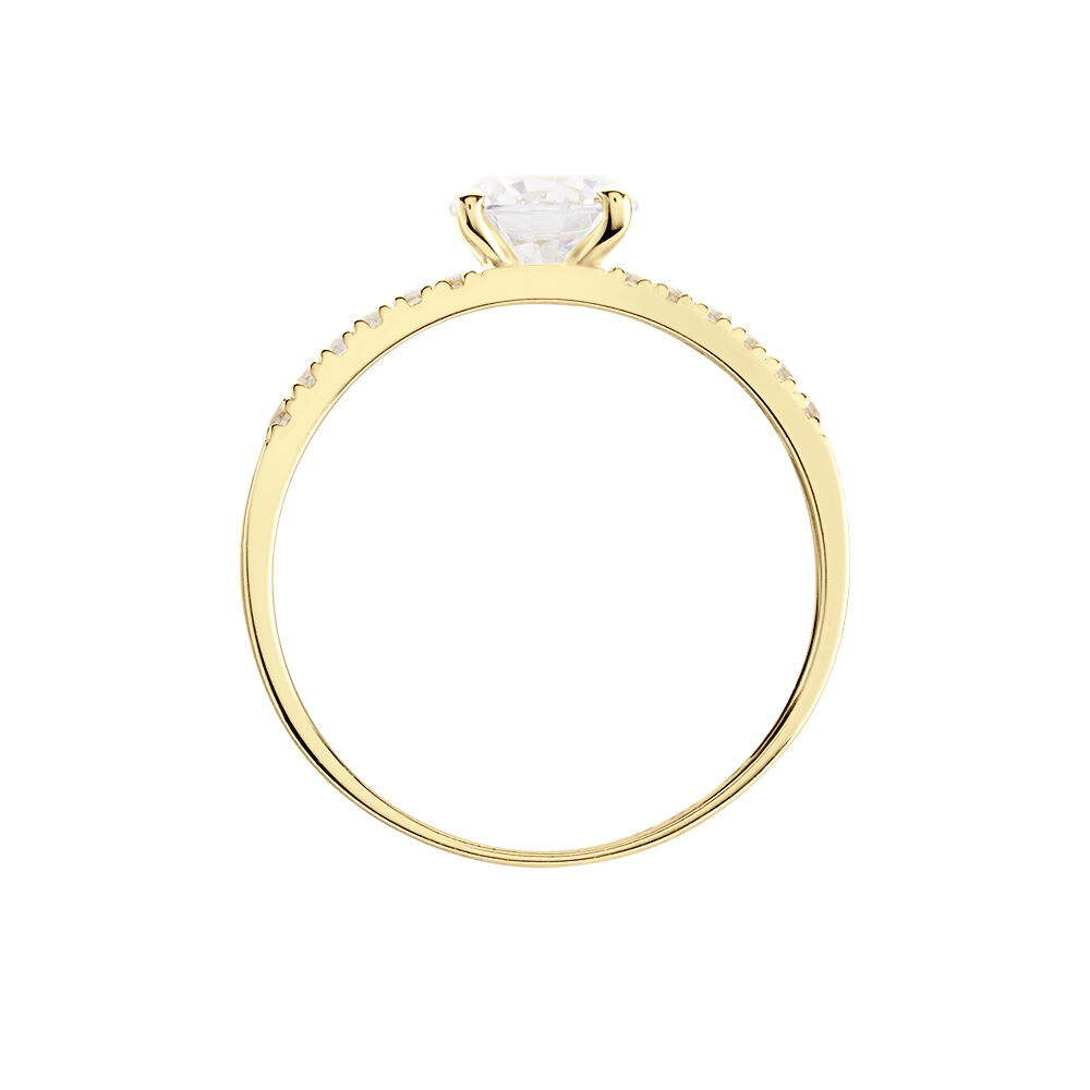 Bague Solitaire Or Jaune Cesarine Oxyde De Zirconium - Solitaires Femme | Marc Orian