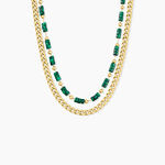 Collier Acier Dor&eacute; Malachite - Colliers avec pierres Femme | Marc Orian