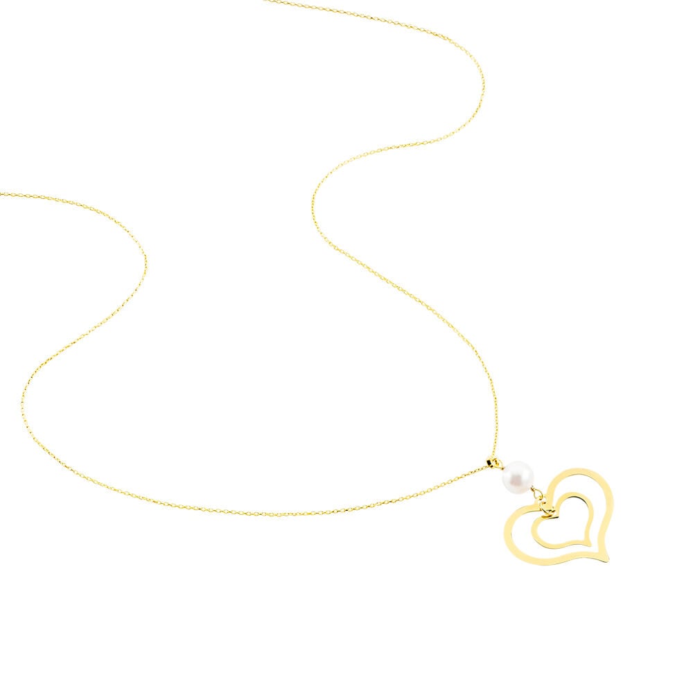 Collier Double Ajoure Or Jaune Perle De Culture - Colliers avec pierres Femme | Marc Orian