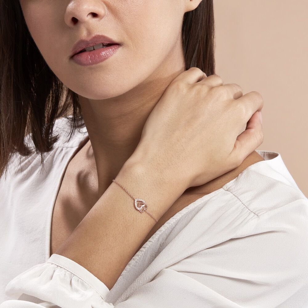 Bracelet Ottavia Argent Rose Oxyde De Zirconium - Bracelets chaînes Femme | Marc Orian