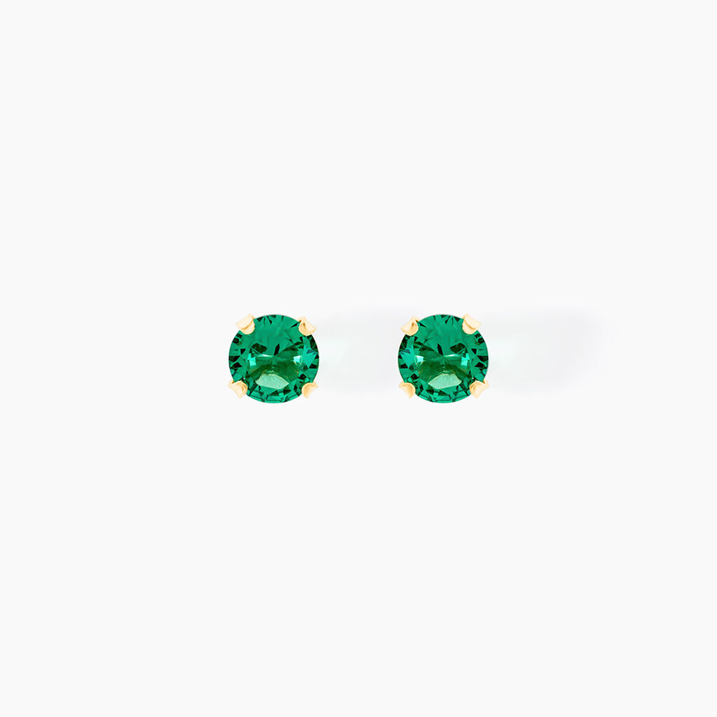 Boucles D'oreilles Puces Daria Or Jaune Oxyde De Zirconium - Puces Famille | Marc Orian