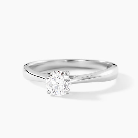 Bague Vicoeuria Ld Platine Blanc Diamant Synth&eacute;tique - Solitaires Femme | Marc Orian