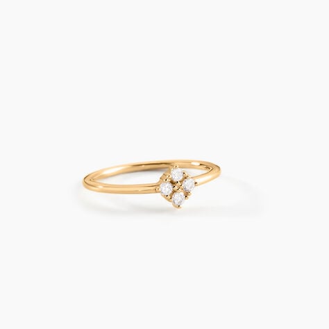 Bague &eacute;clat Perl&eacute; Plaqu&eacute; Or Oxyde De Zirconium - Bijoux fantaisie Femme | Marc Orian