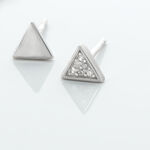 Boucles D'oreilles Puces Bartoumieu Argent Blanc Oxyde De Zirconium - Pendantes Femme | Marc Orian