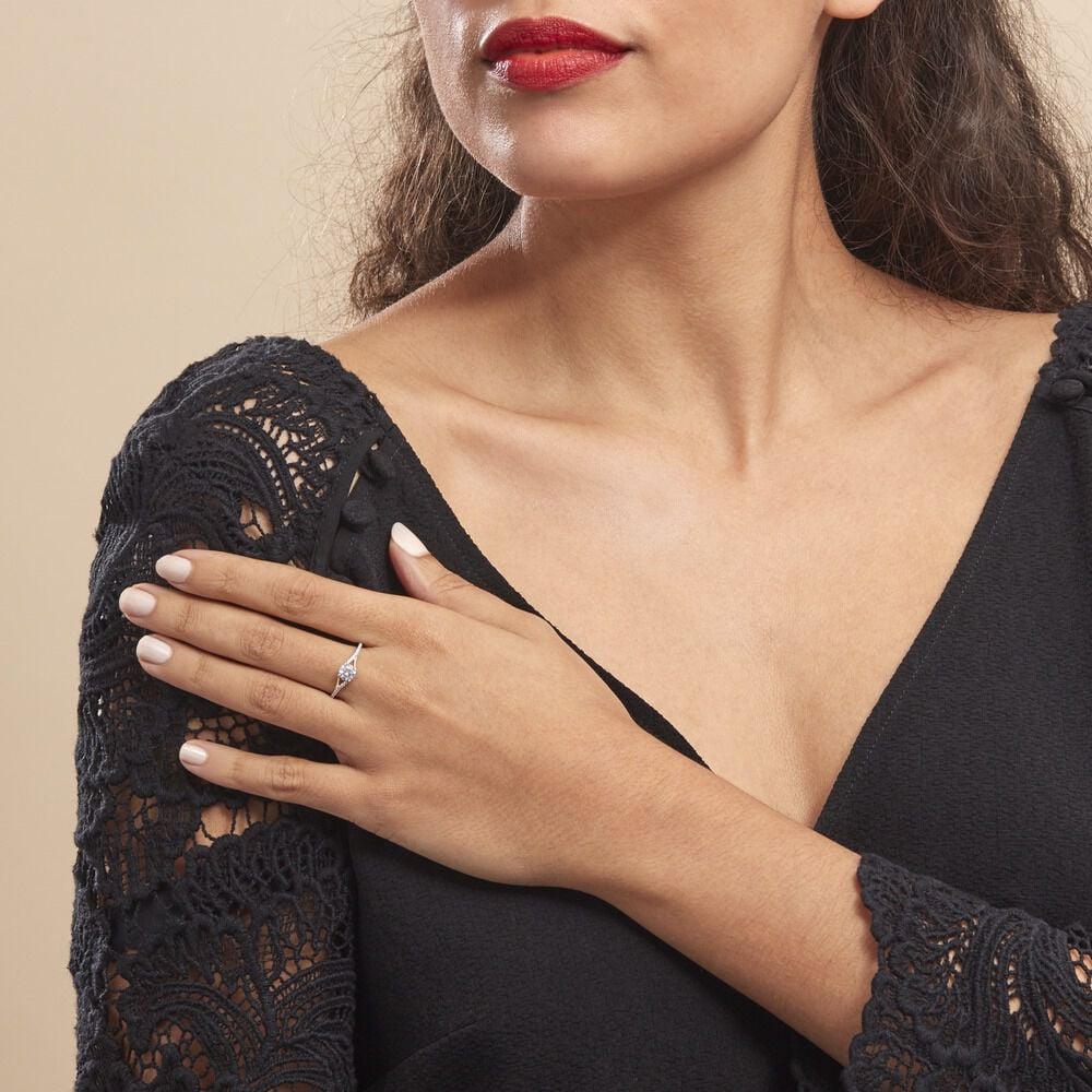 Bague Solitaire Jessa Or Jaune Oxyde De Zirconium - Solitaires Femme | Marc Orian