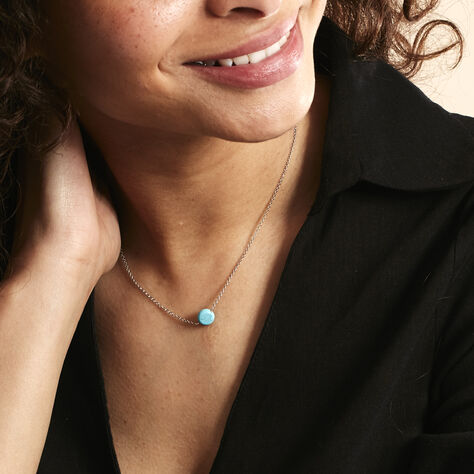 Collier Graziana Argent Blanc Turquoise - Colliers Femme | Marc Orian