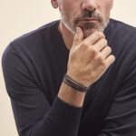 Bracelet Acier Blanc Romain - Bracelets cuir Homme | Marc Orian