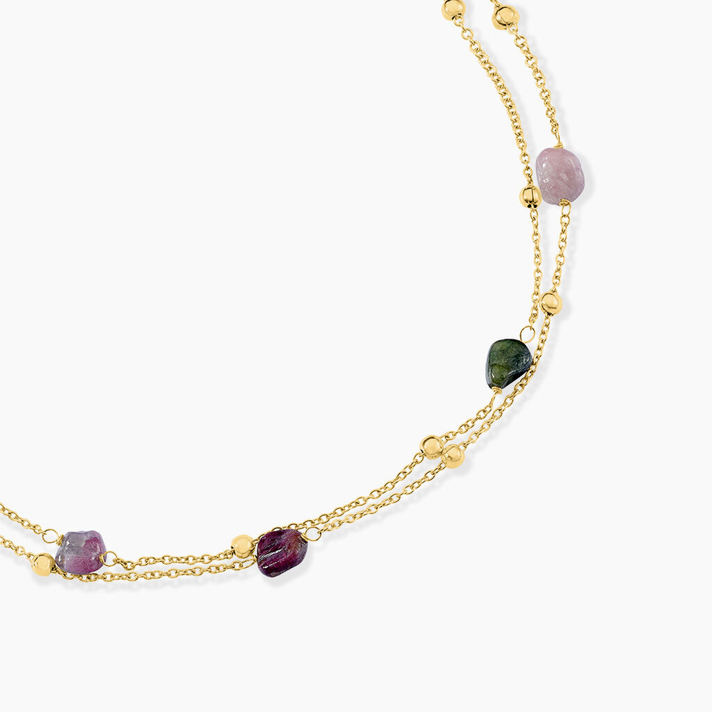 Collier Acier Jaune Tourmaline - Colliers avec pierres Femme | Marc Orian