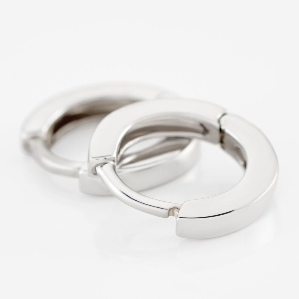 Cr&eacute;oles Argent Blanc Eleanora - Cr&eacute;oles Femme | Marc Orian