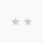Boucles D'oreilles Puces Darline Argent Blanc Oxyde De Zirconium - Puces Femme | Marc Orian