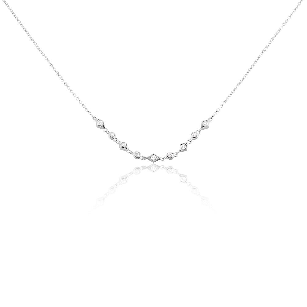 Collier Mascaret Argent Blanc Oxyde De Zirconium - Colliers avec pierres Femme | Marc Orian