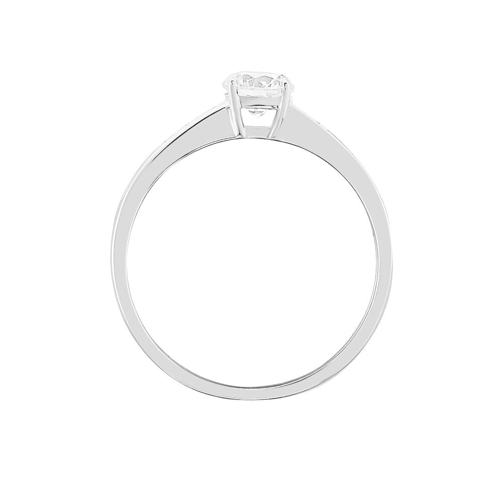 Bague Solitaire Babeth Or Blanc Oxyde De Zirconium - Solitaires Femme | Marc Orian