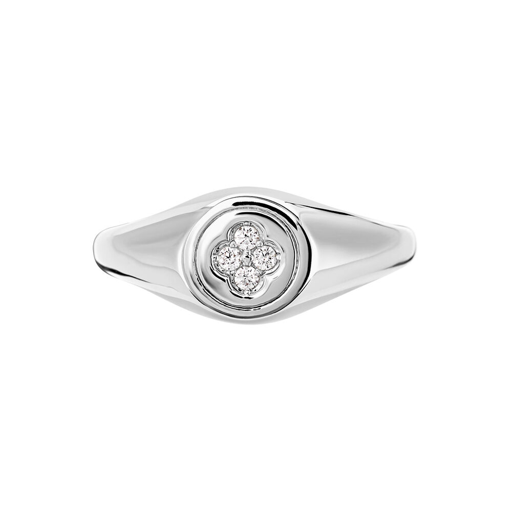 Chevalière Chesley Argent Blanc Oxyde De Zirconium - Chevalières Femme | Marc Orian