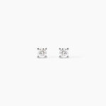 Boucles D'Oreilles Puces One Or Blanc Diamants - Boucles d'oreilles mariage Femme | Marc Orian