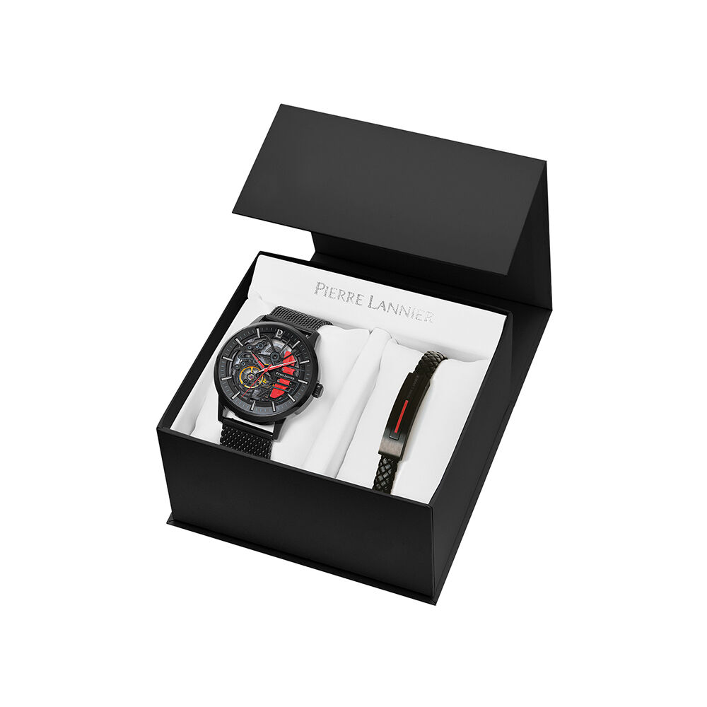 Coffret De Montre Pierre Lannier Paddock Noir - Montres automatiques Homme | Marc Orian