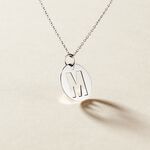 Pendentif Elio M Argent Blanc - Bijoux fantaisie Famille | Marc Orian