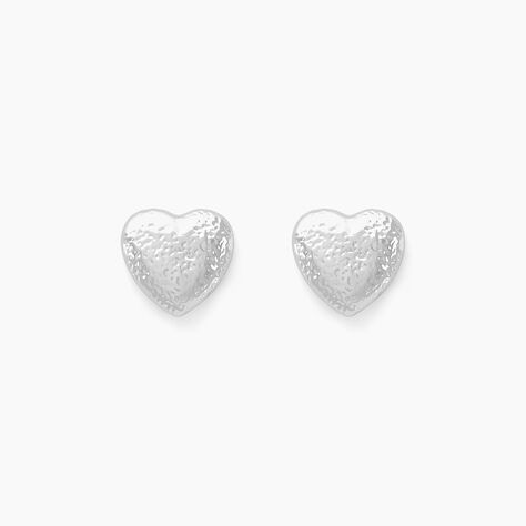 Boucles D'oreilles Puces With Love Argent Blanc - Puces Femme | Marc Orian
