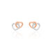 Boucles D'oreilles Puces Donna Coeurs Ajoures Or Rose - Puces Femme | Marc Orian