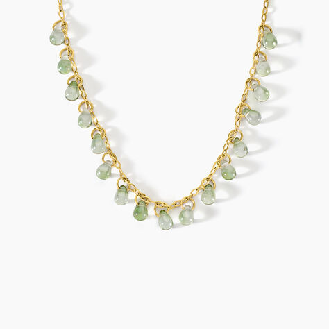 Collier Ria Acier Jaune Pierre De Synthese - Colliers avec pierres Femme | Marc Orian