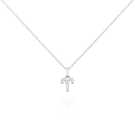 Collier Astra Argent Blanc Oxyde De Zirconium - Colliers avec pierres Femme | Marc Orian