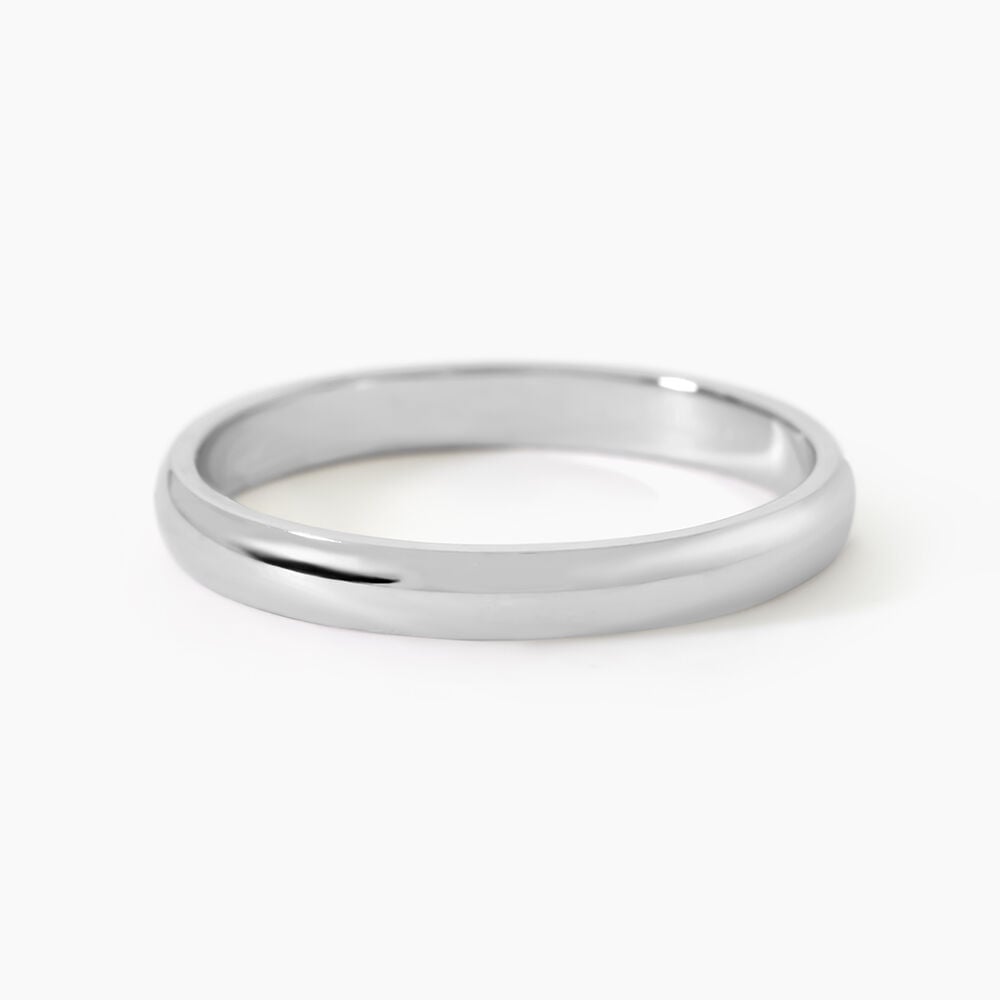 Aphroditia Demi Jonc Bombe Trouwring Wit Platina - Alliances duo Unisex | Marc Orian