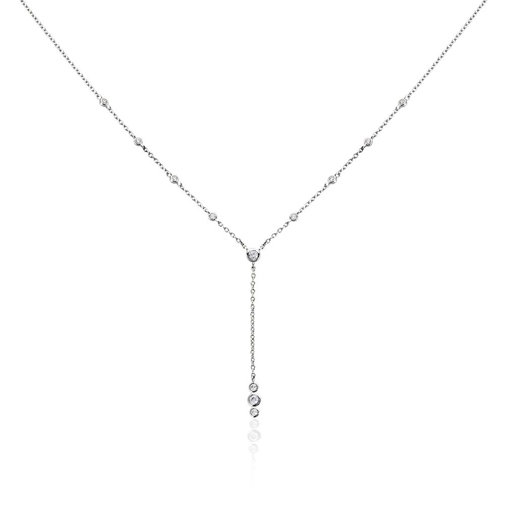 Collier Capella Argent Blanc Oxyde De Zirconium - Colliers avec pierres Femme | Marc Orian