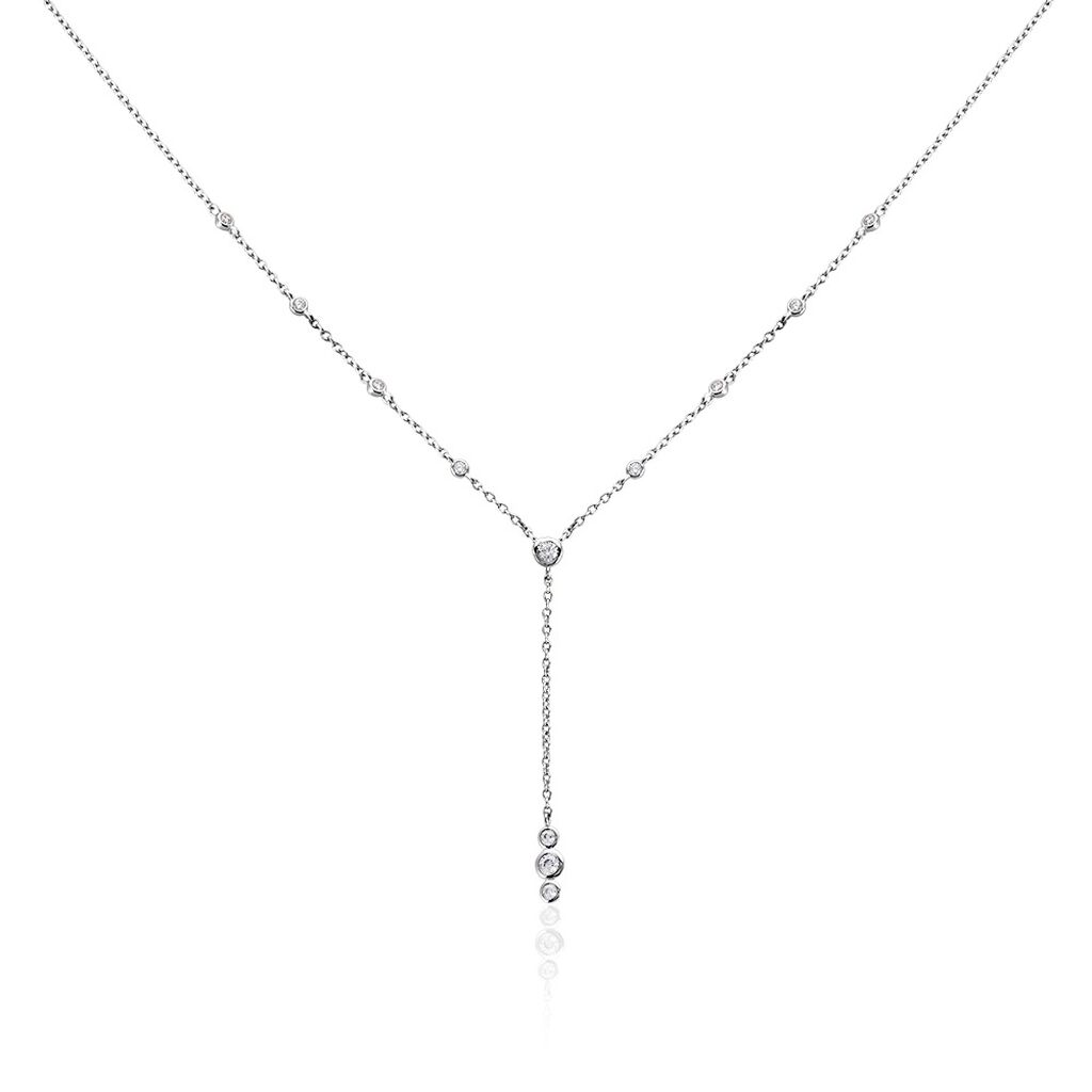 Collier Capella Argent Blanc Oxyde De Zirconium - Colliers avec pierres Femme | Marc Orian
