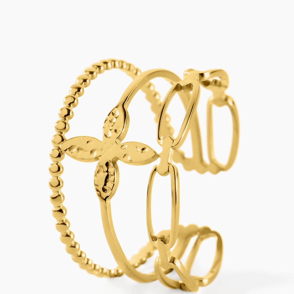Bague Eva Acier Jaune - Bijoux fantaisie Femme | Marc Orian