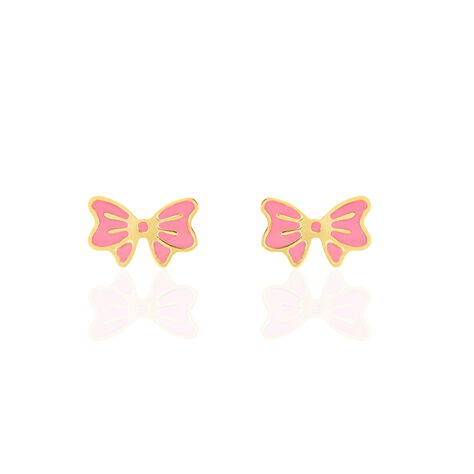 Boucles D'oreilles Puces Amelie Noeud Or Jaune - Puces Enfant | Marc Orian
