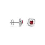 Boucles D'oreilles Puces Argent Blanc Clover Verre Oxydes De Zirconium - Puces Femme | Marc Orian