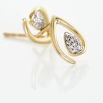Boucles D'oreilles Or Jaune Sheilana Diamants - Puces Femme | Marc Orian