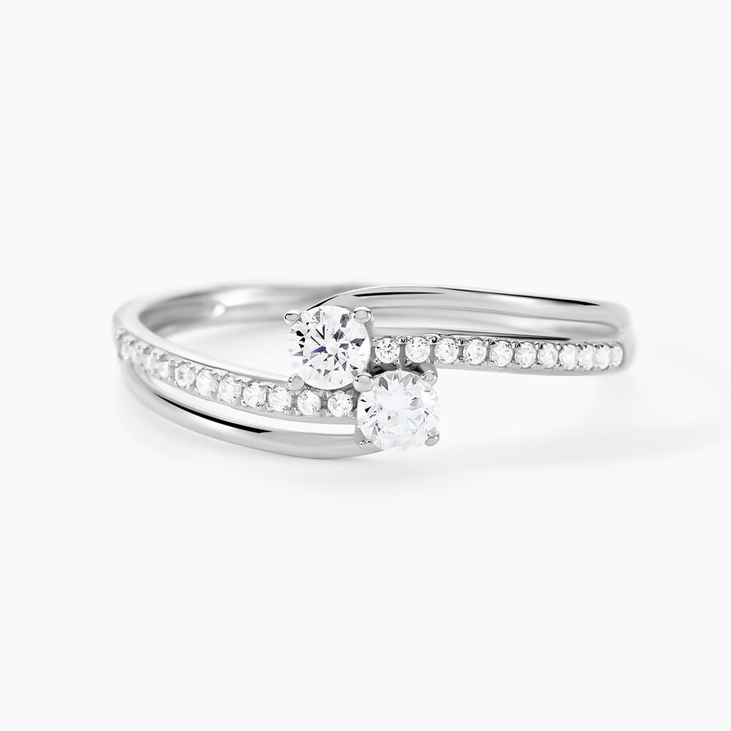 Bague Clarina Or Blanc Oxyde De Zirconium - Bagues avec pierre Femme | Marc Orian