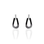 Boucles D'oreilles Pendantes Argent C&eacute;ramique Et Oxyde De Zirconium - Pendantes Femme | Marc Orian