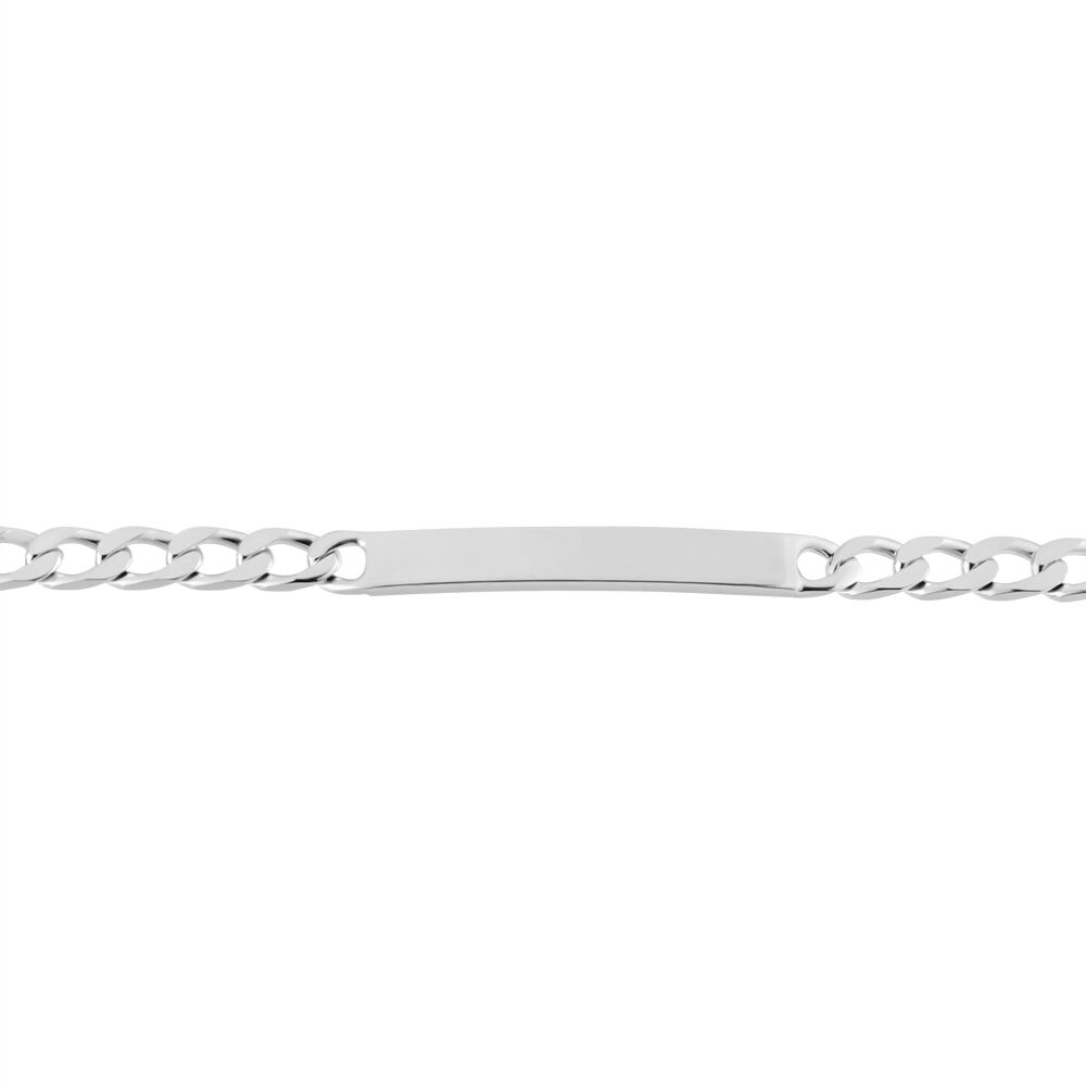 Bracelet Identit&eacute; Argent Blanc Casper - Gourmettes Homme | Marc Orian