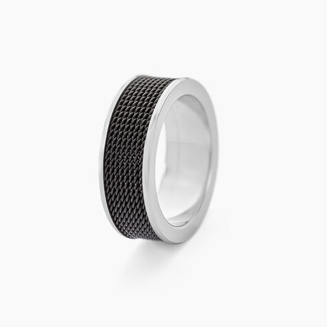 Bague Black Love Acier Bicolore - Bijoux fantaisie Homme | Marc Orian