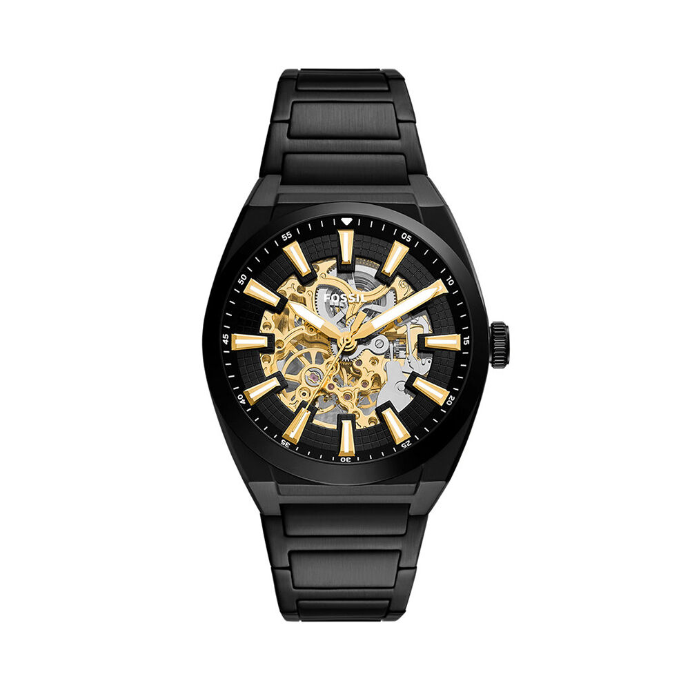 Montre Fossil Everett Automatic Bicolore Dor&eacute; / Noir - Montres automatiques Homme | Marc Orian